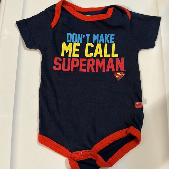 DC Comics Other - GENTLY USED BABY ONESIE DON’T MAKE ME CALL SUPERMAN  SIZE 6-9 months